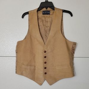 Vintage Levi's Corduroy Button Up Vest Size Medium Tan